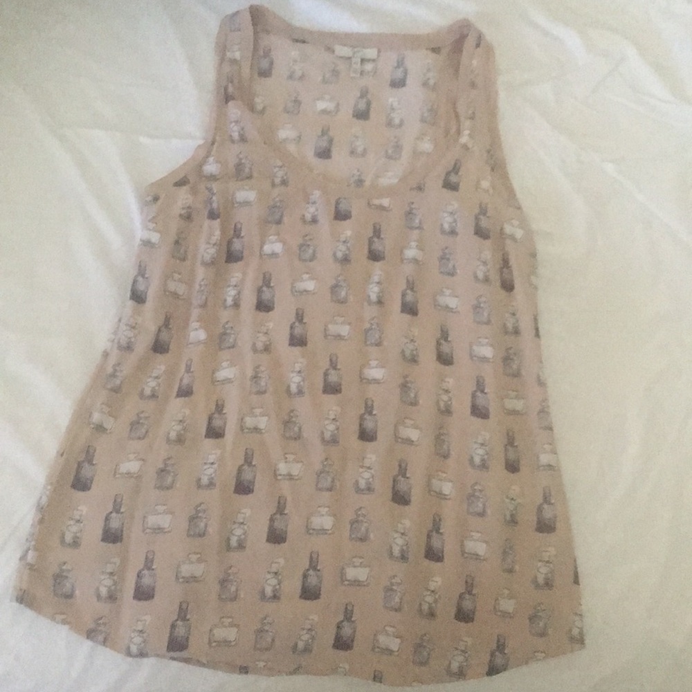 Silk Joie Tank with perfume bottle design